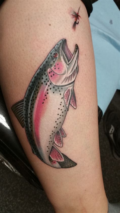 Wing tattoos are pretty cool and the above tattoo is no exception. #flyfishingreel | Fly fishing tattoo, Salmon tattoo ...
