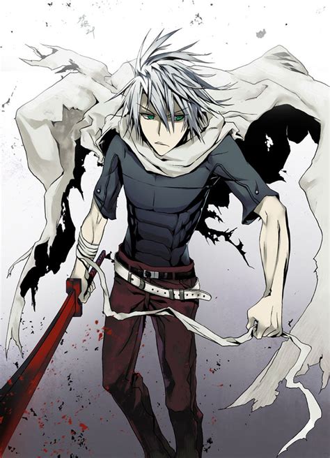 Which white haired anime boy are you? Green Tear - Zerochan Anime Image Board