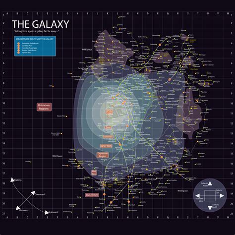 Star Wars Map Galaxy Map Star Wars Planets Star Wars Infographic