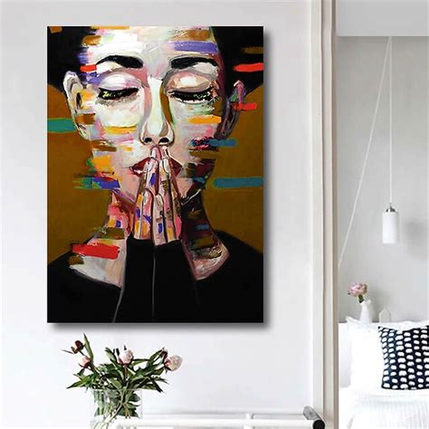 Oil Painting Handmade Hand Painted Wall Art Abstract Modern Figure