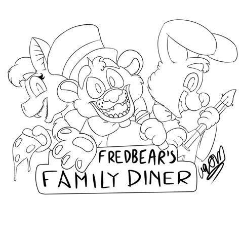 F Naf 4 Fred Bear Coloring Page Coloring Pages