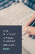 Free Printable Funeral Planning Checklist | Funeral planning checklist ...