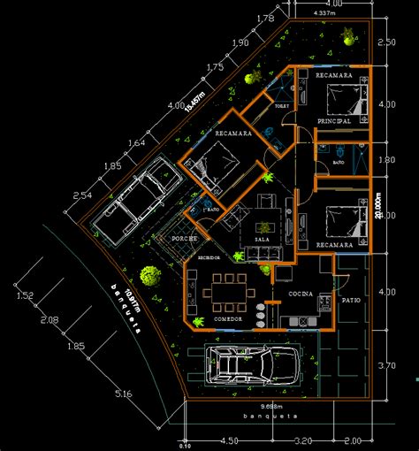 House 2d Dwg Plan For Autocad • Designs Cad