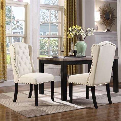Wingback Dining Chair With Nailhead Trim Dining Room Ideas