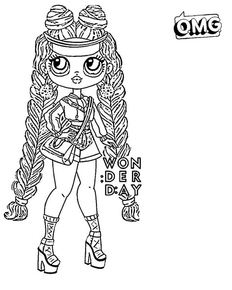 Print new popular dolls for free. Coloring pages LOL OMG. Download or print for free