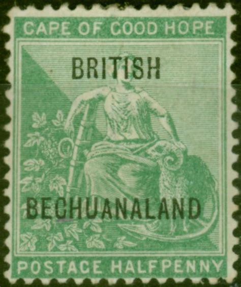 Bechuanaland 1897 12d Yellow Green Sg58 1050mm Fine Mm
