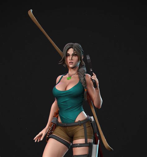 Lara Croft Tomb Raider Fan Art Statue 3d Model 3d Printable Cgtrader