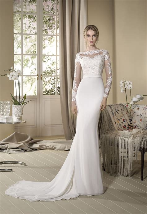 Dedalera Cabotine Elegant Wedding Dress Wedding Dress Long Sleeve