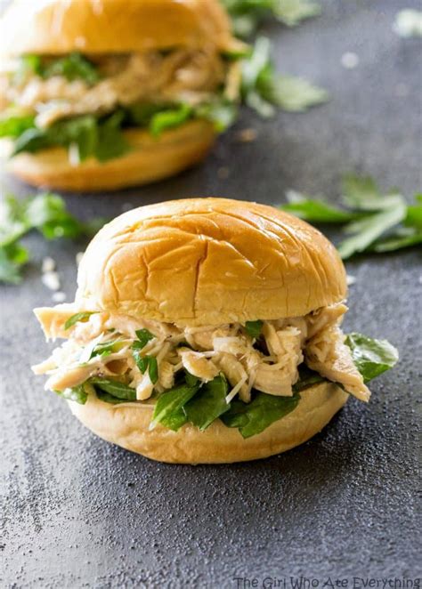 Slow Cooker Chicken Caesar Sandwiches The Girl Who Ate Everything