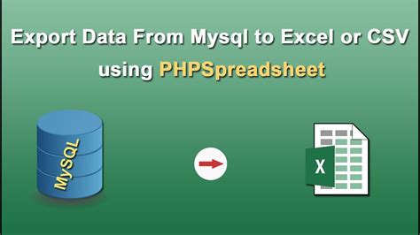 Export Mysql Data In Excel Or Csv Format Using Php Youtube