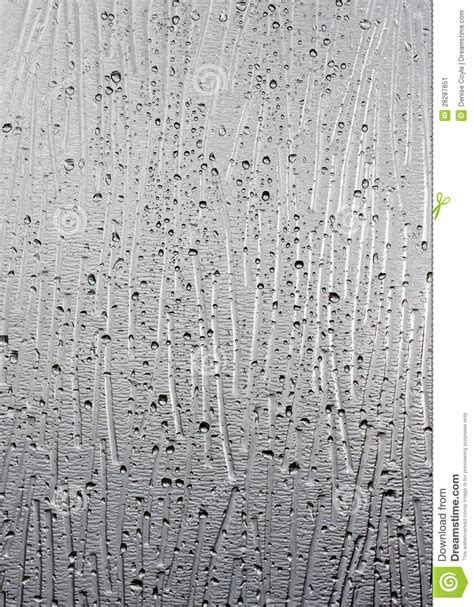 Raindrops On Textured Glass Stock Image Image Of Rainfall