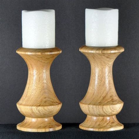 Hickory Candle Holder Individual Or Set Of Two Wood Turning Wood