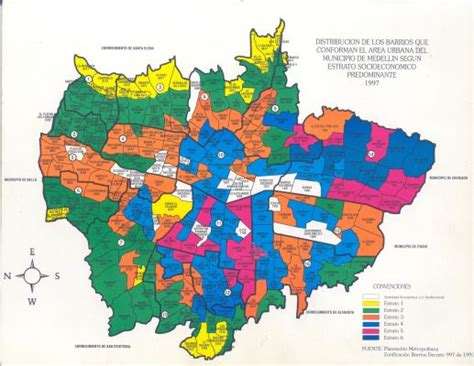 Medellín Mapa De Barrios De Medellin 1997 Galeria De Imágenes