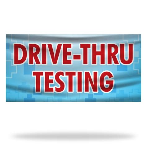 Drive Thru Testing Flags And Banners Design 02 Free Customization