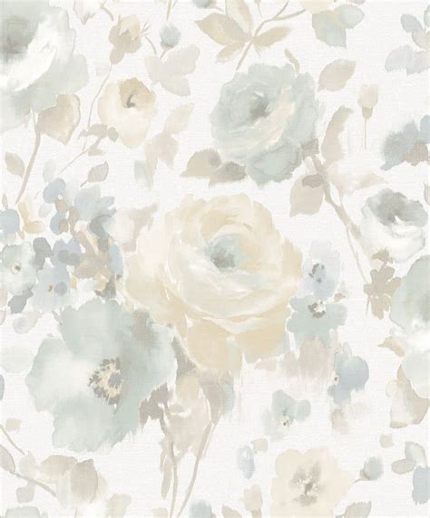Rose Floral By Albany Beige Grey Wallpaper Wallpaper Direct