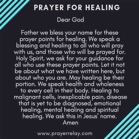 50 Powerful Biblical Prayer Points For Healing For The