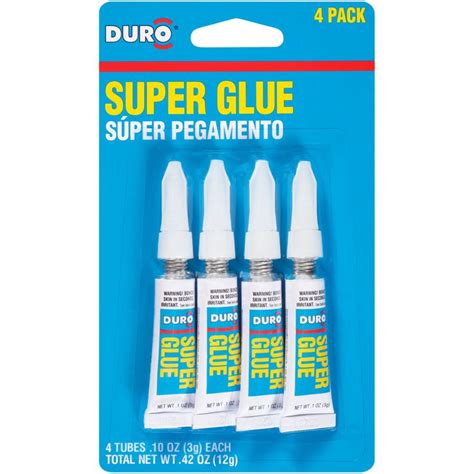 Duro Super Glue 4 Pack Clear 01 Oz