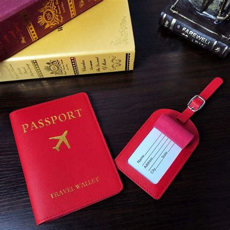 Enjoyingtube Pu Leather Airplane Check In Baggage Boarding Pass Name Id