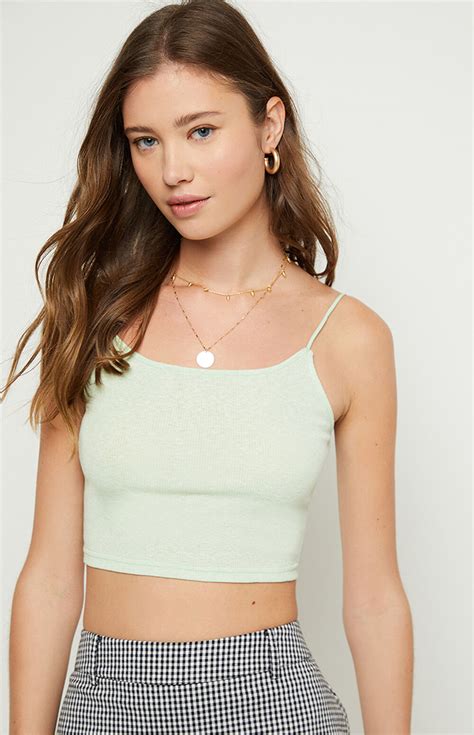 Me To We Ribbed Cropped Cami Top Pacsun