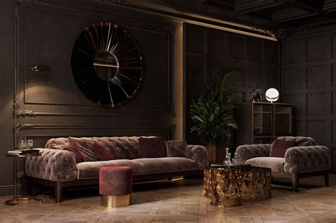 Classic Dark Apartment On Behance Home Room Design Luxury Living