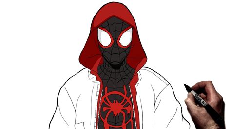 How To Draw Spider Man Miles Morales Ps Easy Drawing Step By Step