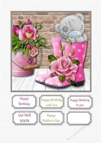 Tatty Teddy With Roses For Birthday Mothers Day Get Well Soon And