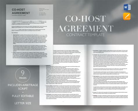 Co Host Contract Corporate Lease Airbnb Arbitrage Rental Etsy