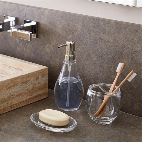 Browse our collection of bathroom countertop organization and free up your counter space. Umbra Droplet Acrylic Countertop Bathroom Set | The ...