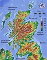 map showing mountainous areas of Scotland | Map, Scotland, West island