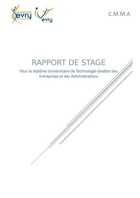 Rapport De Stage Comptabilité Cmm Rapport De Stage Pour Le Diplôme