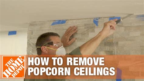 How To Remove Popcorn Ceilings The Home Depot Youtube