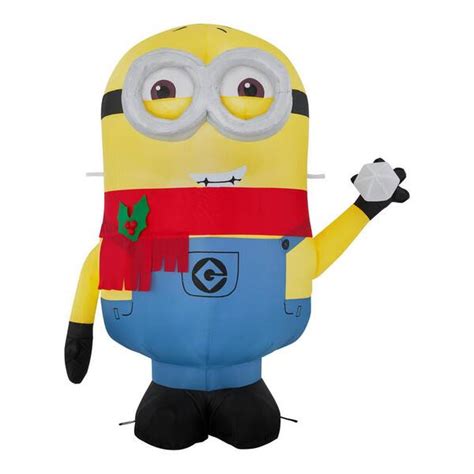 Gemmy Airblown Inflatable Minion Stuart In Devil Costume Ft Tall Red