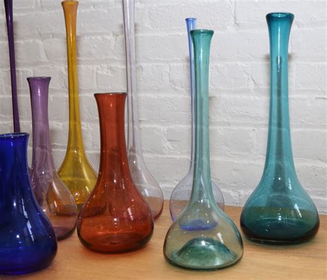 Colorful Blown Glass Vases Ebth