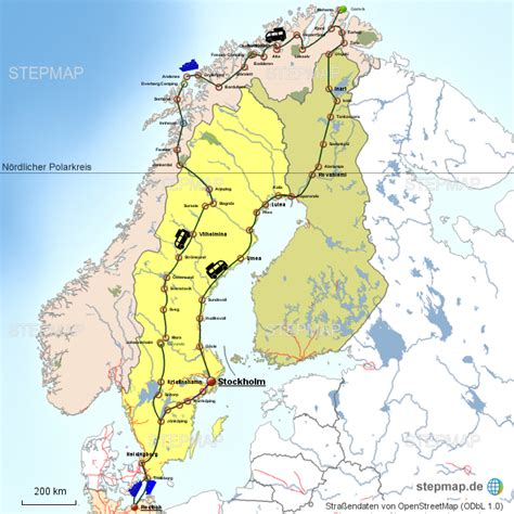 Stepmap Skandinavien Landkarte Für Schweden