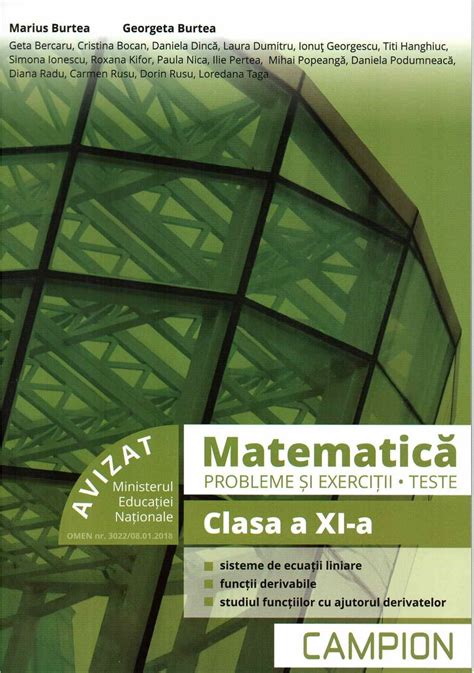 Matematica Probleme Si Exercitii Teste Clasa 11 Marius Burtea