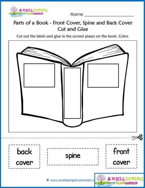Free Printable Parts Of A Book Worksheets