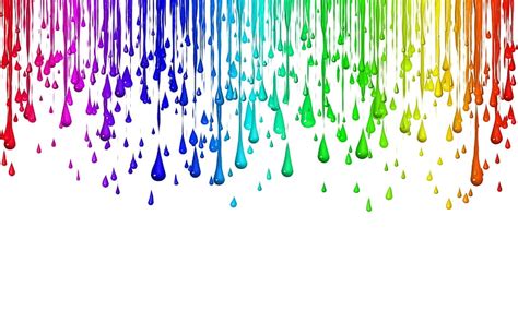 Hd Wallpaper Multicolored Water Drops Illustration Colorful Rainbow