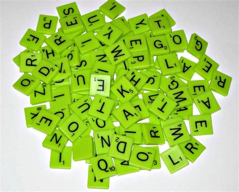 100 Shrek Green Colored Scrabble Tiles For Altered Art
