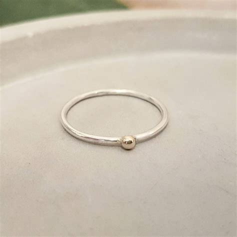 Silver And Gold Stacking Ring By Anna Calvert Jewellery