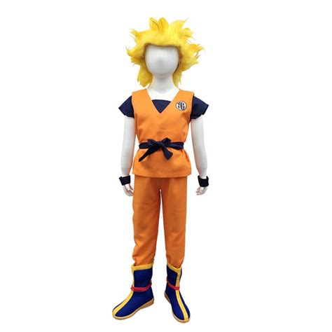 Brdwn Dragon Ball Children Unisex Kids Son Goku Cosplay Costume Suit