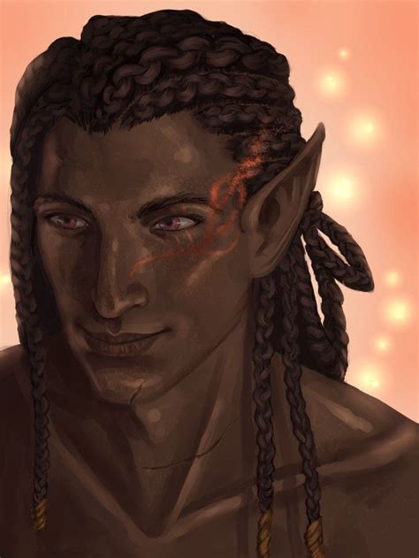 Aimory Fantasy Portraits Dark Elf Elf Druid