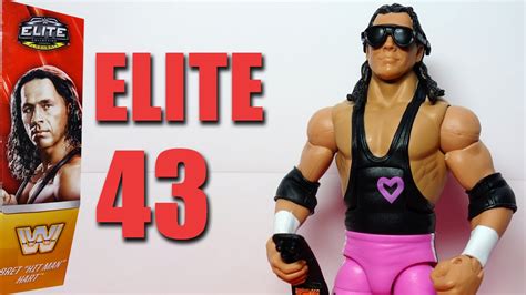 Wwe Figure Elite 43 Bret Hart Review Youtube