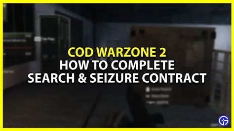 Warzone 2 Complete Search And Seizure Contract Esports Zip