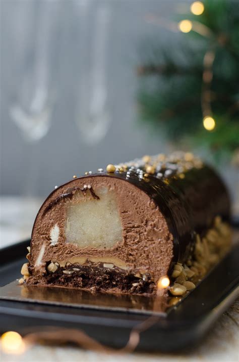 Buche chocolat poires buche de noel poire chocolat Dewsp