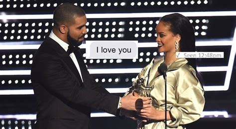 drake professed his love for rihanna at the vmas her reaction