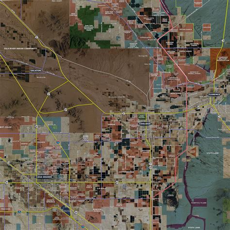 Pinal County Rolled Aerial Map Landiscor Real Estate Mapping