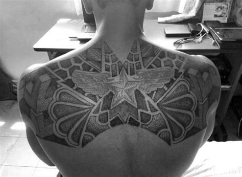 50 Upper Back Tattoos For Men Masculine Ink Design Ideas