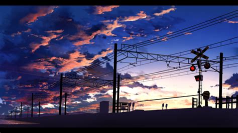 Anime Train Background Pixiv Grattacielo Cestino Cabina Scolari