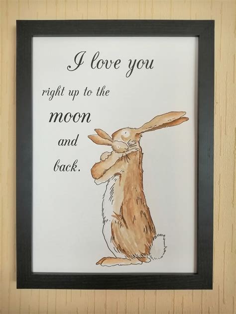 A4 Guess How Much I Love You Rabbit Cuddle Sam Mcbratney Anita Etsy