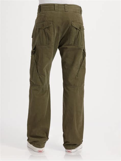 Diesel Twill Cargo Pants In Army Natural For Men Lyst